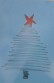 Ein Weihnachtsbaum aus einem Strich mit einem roten Stern