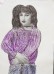 Fotomontage von Gesicht und Händen (Foto) und einem gemalten Kleidungsstücken. Ein pinker Pullover 